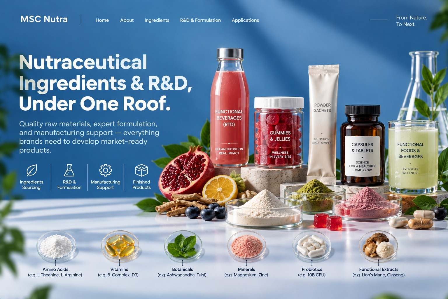 MSC Nutra laboratory and ingredients